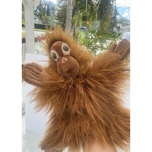 HANSA Baby Orangutan Plush Stuffed Animal HAND PUPPET SAN DIEGO ZOO 12" 2001